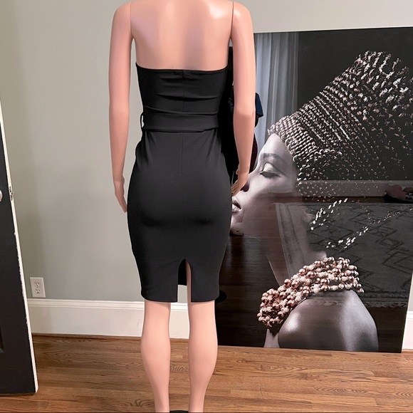 “All American” Black Bandeau Top MIDI Dress. Very Classy & Sexy. Size US 4. - Picture 3 of 5